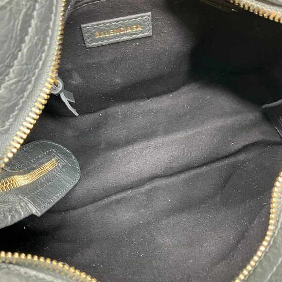 Balenciaga Grey Perforated Leather Mini City Bag - Picture 9 of 10